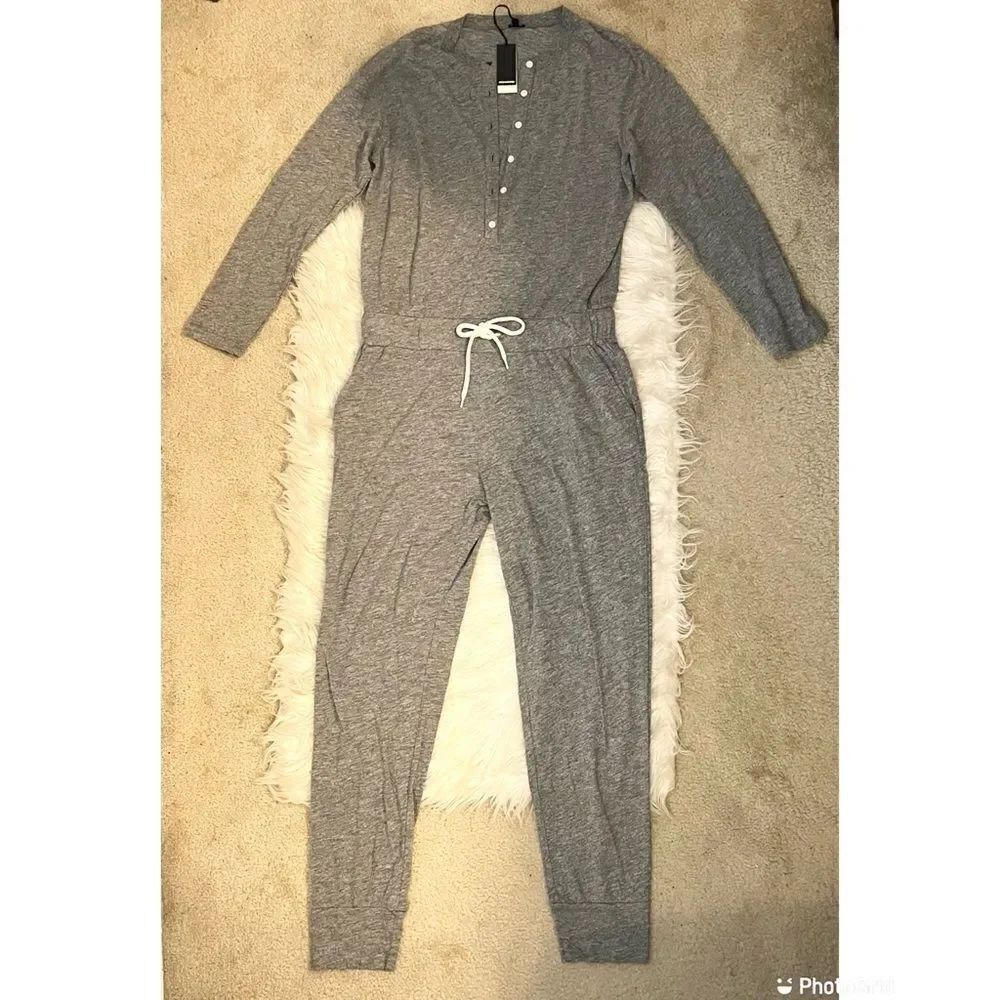 Monrow Henley Drawstring Jumpsuit - Picture 5 of 11